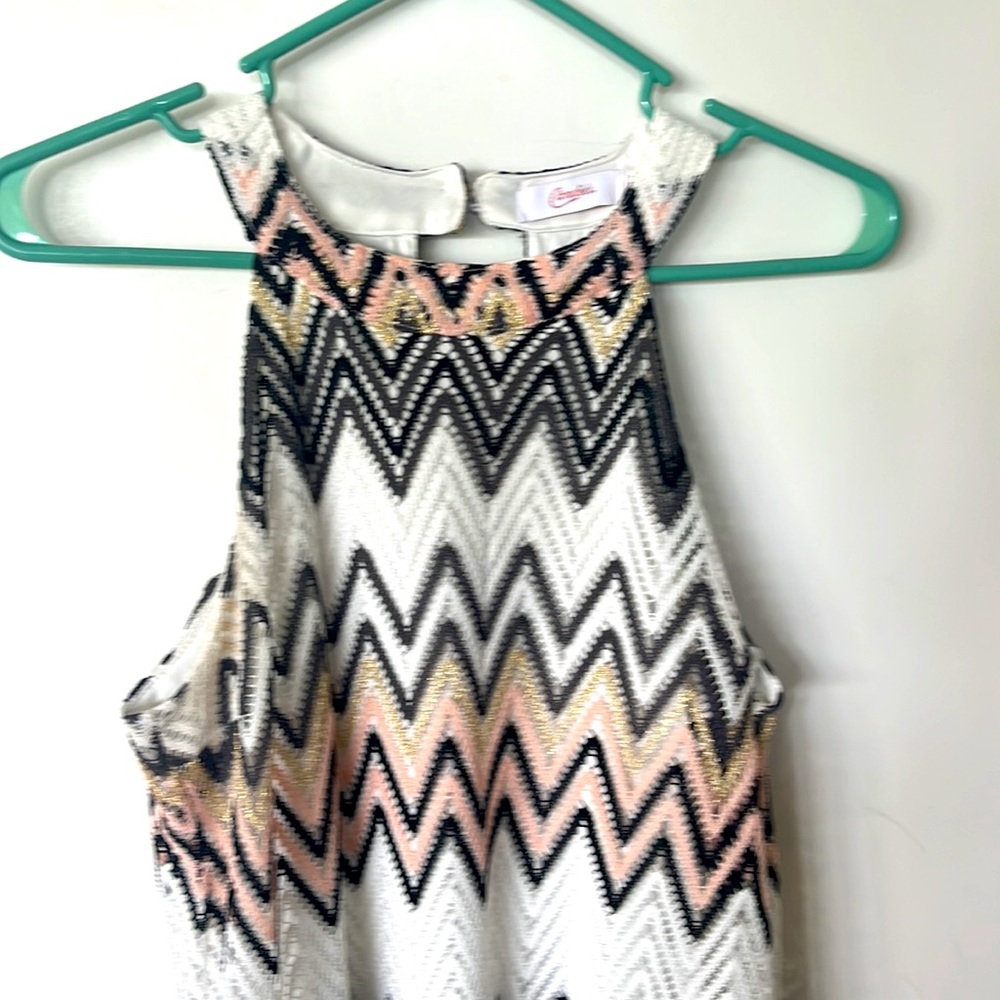 Candies geometric multicolor tank racerback dress. Medium - Picture 2 of 4